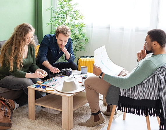 A couple consulting with a mortgage lender